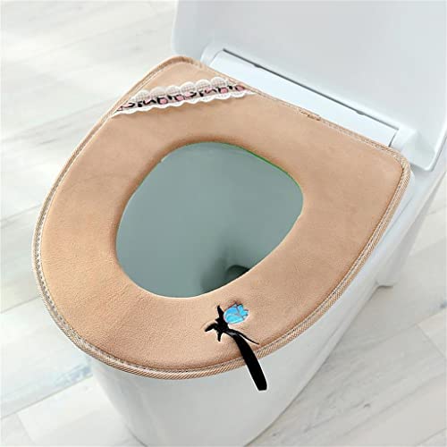 ZSMLB Toilettensitzbezug Toilettensitzkissen Allgemein Verdickter weicher Toilettensitz mit Griff Waschbares Toilettensitzkissen
