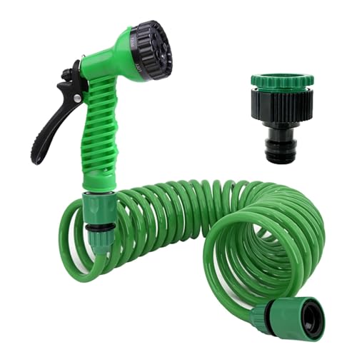 Tête d'arrosage de tuyau d'eau pour entretien du jardin et lavage auto avec ressort 10M