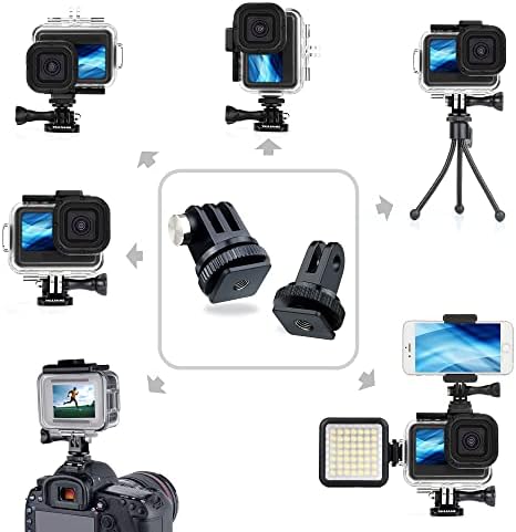 YALLSAME Waterproof Case Dive Housing for GoPro Hero 11 10 9 with 4 Filters & 2 Expansion Adapters 196 ft Underwater Photography Accessories Ideal for Go Pro 9 10 11 Scuba Diving Snorkeling Surfing