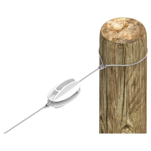 Gallagher High Strain Insulator, 25-Pack | Heavy-Duty Electric Fence End & Corner Insulators | for High-Tensile Wire | Galvanized Steel & UV-Stabilized Polymer | Permanent Fencing Hardware