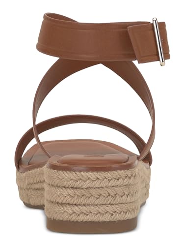 INC Sandália feminina Havilah Espadrille com plataforma cruzada, Conhaque suave, 38