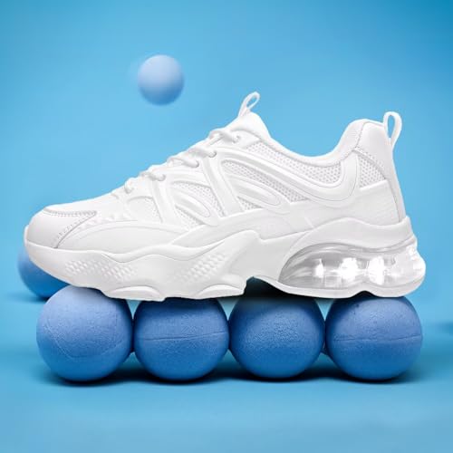 Image of Womens Walking Running Shoes Air Cushion Tennis Sneakers Fashion Breathable Basketball Sport Gym Fitness Cross Trainers