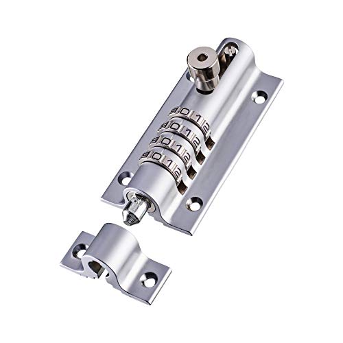 SQUIRE Combination Locking Bolt. Unique Patented Recodeable Combination Locking Bolt. Rustproof and Weatherproof. Available in 3,4 and 5 Wheel configurations. (4 Wheel - 120mm (Chrome))
