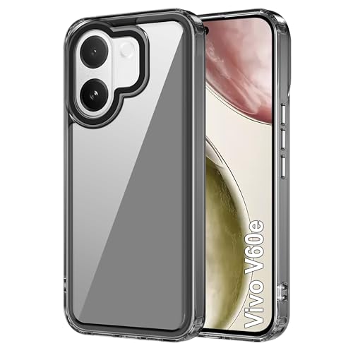 Image of Zapcase Back Case Cover for Vivo V60e | Compatible for Vivo V60e Back Cover | Case Cover with Camera Protection | (TPU + PC | Translucent Black)