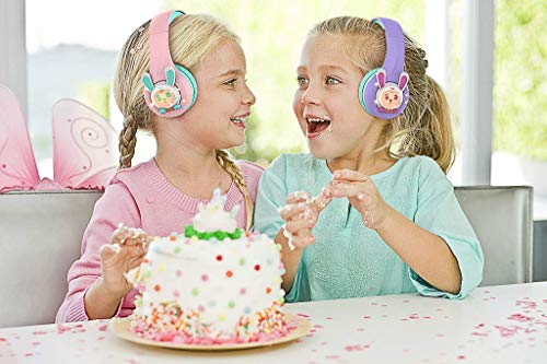 Riwbox Wt-7S&Rb-7S Kids Headphones Wireless, Bundle 2 Packs Foldable Stereo Bluetooth Headset With Mic And Volume Limited For Pc/Laptop/Tablet/Ipad (Purple) #TOP1