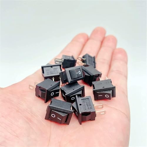 Interrupteur à bascule ON OFF KCD1 commutateur miniature 2 positions 2 broches 10x15mm