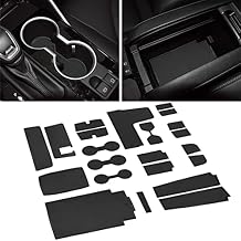 for Toyota Highlander Accessories 2026 2025 2020-2024 Anti Dust Cup Holder Insert Center Console Shifter Trim Door Packet Mats Premium Custom Interior 22PC Set Bench Seat,Black Trim