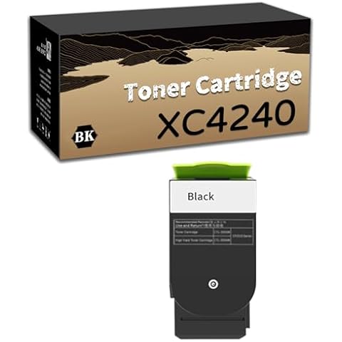 PSHYYQ XC4240 Toner Cartridge Compatible for Lexmark 24B7161 24B7158 24B7159 24B7160 Toner Cartridge,Replacement for Lexmark XC4240 Printer Black Cover