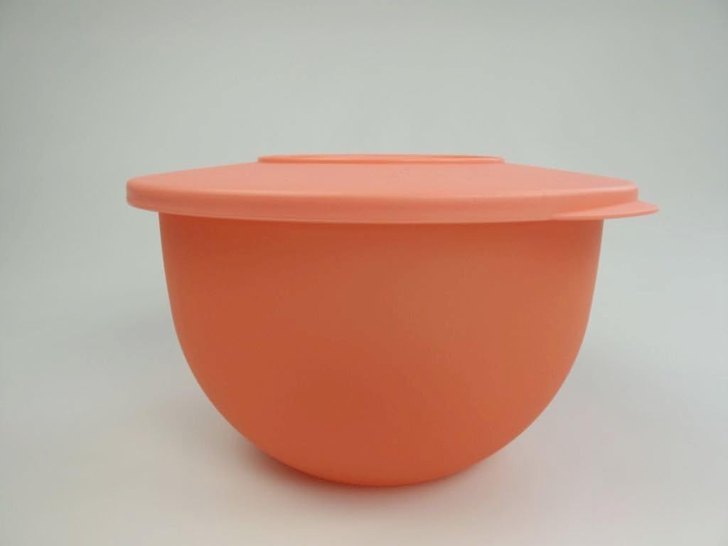 Tupperware Junge Welle 8770 Serving Bowl 2.5 L Plastic, Pastel Orange, 12.8 x 20 x 22 cm