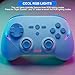 Wireless Gaming Controller for Android/iPhone/iPad/iOS/Tablet/Windows PC/Switch 2, Bluetooth Mobile Phone Gamepad with Hall Joysticks/Hall Triggers/RGB Lights/Vibration/Six-Axis Gyro/Xbox Cloud Game