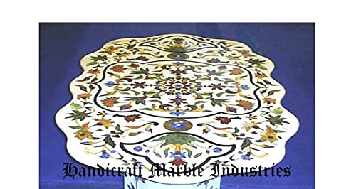48" X 30" Inch Marble Dining Table Top, Eating Table, Breakfast Table, Dinner Table, Marble Patio Table, Indian Taj Mahal Marble Table Top, Piece Of Conversation, Family Heir Loom #TOP1