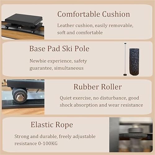 Image of Ski Simulator，Ski Machine， Aerobic Ski Machine Exercise Equipment with Armrest Body Balance Workout