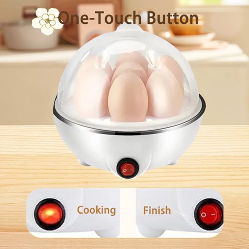 Blendra Electric Egg Cooker, 7 Egg Capacity for Soft Dippy, Hard & Poached Eggs, Removable Parts, One-Touch Control - Image 5