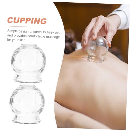 Set de 7 ventosas de vidrio profesionales para terapia de ventosas, masaje corporal y alivio muscular, uso doméstico miniatura 2