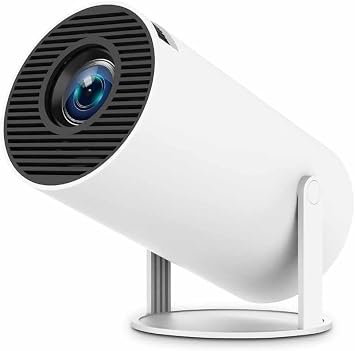 HY 300 Mini Projector with 4K/1080P Support, Dual-Band WiFi6 5G Wireless, 5.0 Bluetooth, Android 11, 200 ANSI Lumens, 180  Rotatable for Bedroom