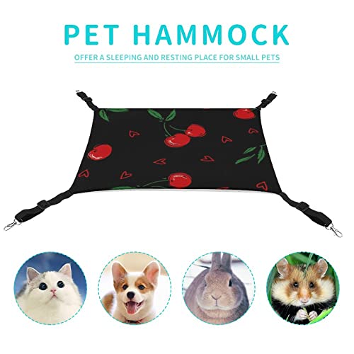 Cat Hammock Cherry Cat Bed Cage Window Perch Hanging Space Saving For Small Pets 16.9"X13" #TOP15