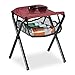 Relaxdays Klapphocker, mit Tasche, bis 120 kg belastbar, faltbar, leicht, Campinghocker HxBxT: 39 x 29 x 35 cm, rot