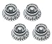 Vintage Forge Silver Top Hat Bell Knobs for Gibson Les Paul Electric Guitar (Set of 4) Fits 24 Fine-Spline USA (Imperial) Split Shaft Pots BK24US-SIL4