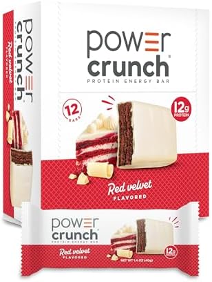 Power Crunch Protein Energy Bar, Red Velvet, 12 Count