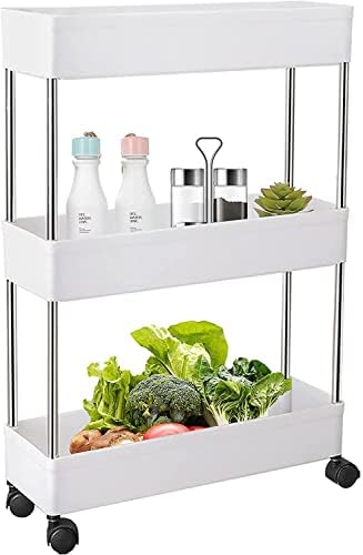 Vesty 3 Layer Plastic Kitchen Storage Trolley Rack with Caster Wheels ...