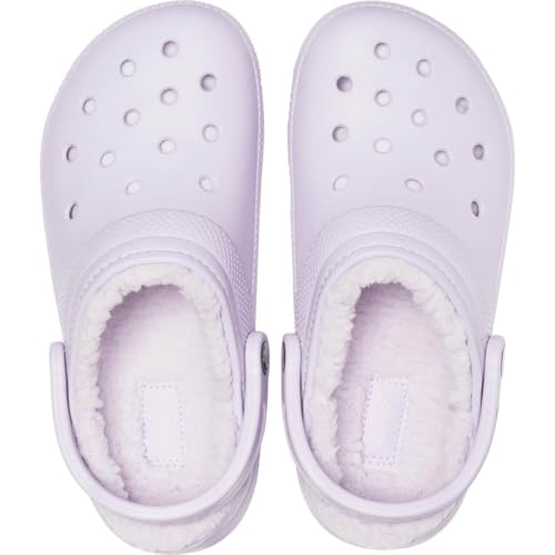 Image of Crocs Unisex-Adult Classic Lined Clog, Lavender /Lavender, 14 Women /12 Men