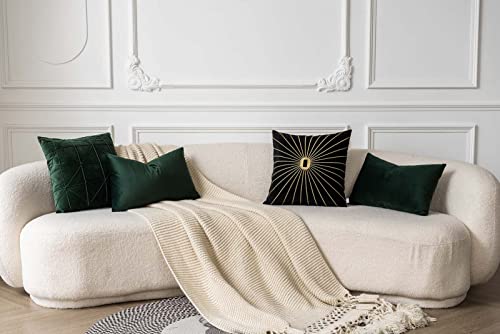 Image of 12x20 Lumbar Throw Pillow Covers Set of 2 for Couch Bed Sofa,Army Green | Decorative Soft Velvet Cushion Covers with Invisible Zipper for Living Room Bedroom Home Decor Christmas