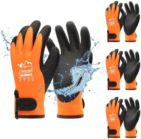 toolant 100% Waterproof Winter Work Gloves, Thermal Insulation with Grip