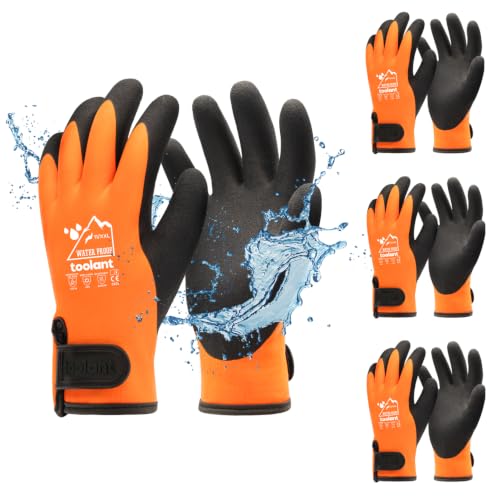 toolant 100% Waterproof Winter Work Gloves, Thermal Insulation with Grip