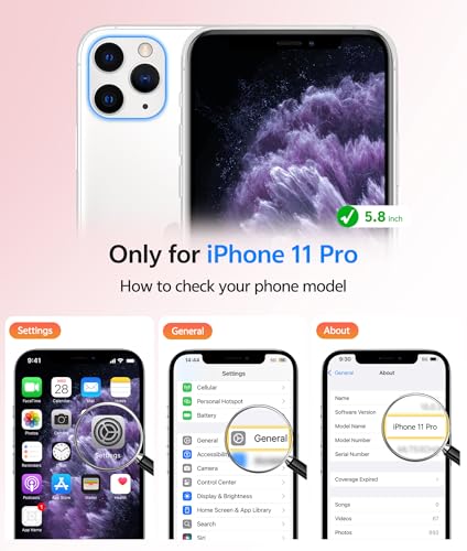 Image of FNTCASE for iPhone 11 Pro Case: [Compatible with Magsafe] Translucent Matte Magnetic Phone Cover - Military Grade Drop Protection Shockproof Protective for iPhone 11Pro 2019 Cases - Light Purple