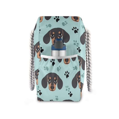 Dogs Portable Shoulder Tote Bag with side pocketes Duffel Bag Women for Travel Gym Vacation3