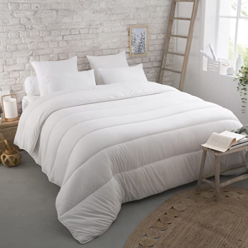 Dunlopillo - Couette Respirante Tempérée 140x200 cm - Garnissage 100% Polyester - Enveloppe Microfibre Top Cool 60% - Fibres Creuses Siliconées - Usage...