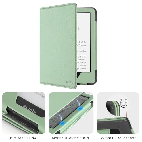 Image of CoBak Case for Ereader - Durable PU Leather Cover with Auto Sleep Wake, Card Slot, Hand Strap Feature - Fits Kindle Paperwhite 11th Generation 6.8 inch Signature Edition 2021 Released