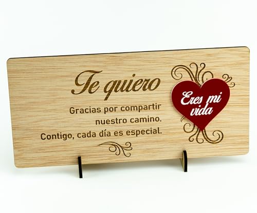 EWALAMI: TARJETA REGALO (192X95) (TE QUIERO) Tarjeta regalo Dia de los enamorados San Valentin madera. Regalo original novio novia pareja Que regalar a un novio o novia Felicitacion tarjetas madera EWALAMI: TARJETA REGALO (192X95) (TE QUIERO) Tarjeta regalo Dia de los enamorados San Valentin madera. Regalo original novio novia pareja Que regalar a un novio o novia Felicitacion tarjetas madera