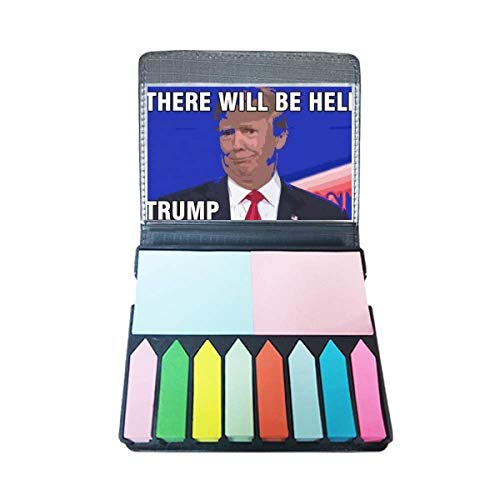 Marque-page Trump en boîte distributrice avec feuillets autocollants de couleur vive