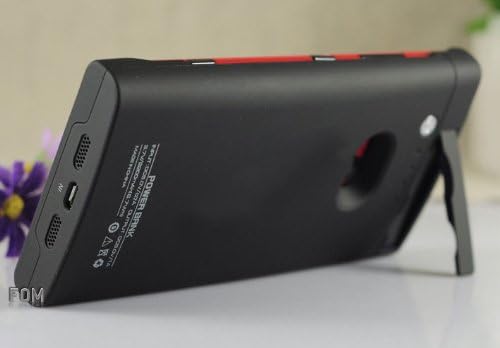 FOME 2200mAh Power Bank External Backup Battery Case with Stand for Nokia Lumia 920 Black + A FOME Clean Cloth Gift