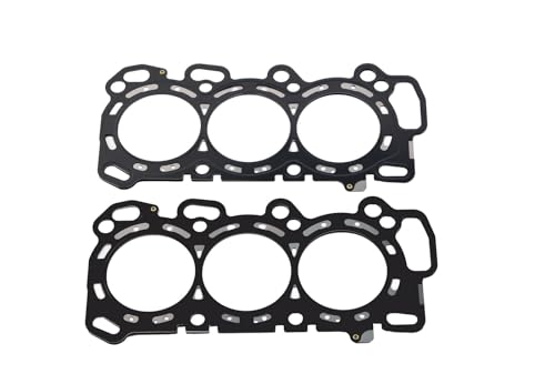 Image of AUCERAMIC 2ps MLS Cylinder Head Gasket Fit for 2010-2013 Acura MDX 2009-2012 RL 2009-2014 TL 2010-2013 ZDX 3.7L V6 SOHC, Replace # 12251RKG004 12251RYEA01 HS26587PT J37A1