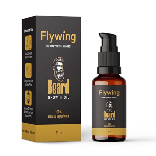 Image of Flywing Beard Growth Oil, 100% Natural Ingredients, 30ml, For Beard Growth