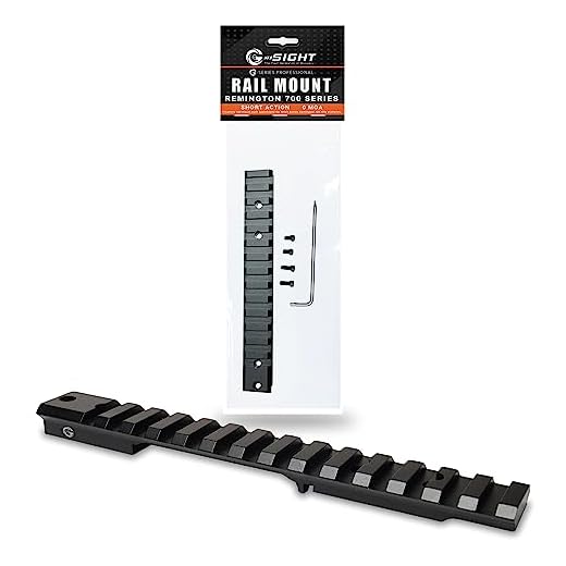 G-Sight Remington 700 Picatinny Rail Mount Scope Base | 0 MOA | Recoil Lug | Short/Long Action (Short)