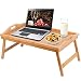 Jibanie Bamboo Bed Tray Folding Breakfast Tray-Tv Trays,Serving Tray with Legs Great for Dinner,Tv Dinner Tray Tables,Eating Tray