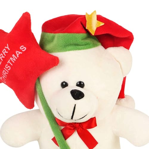 Image of DearJoy Christmas Teddy Bear - White