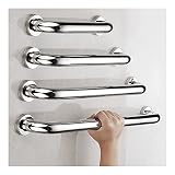 Acier Inoxydable Droit Grab Rail, Barre D'appui De Salle De Bain, Poignée De Douche Aide À La Toilette Porte-serviettes Finition Polie Pour Les Personnes Âgées, Désactivée, Baignoire, Couloir