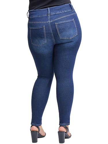 YMI Women's Plus Size Sustainable Essential Skinny Jeans3