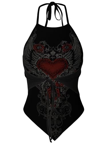 Image of Design by Olivia Women's Sexy Paisley Bandana Halter Top Y2K Crop Shirt