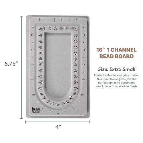 Image of The Beadsmith Mini Bead Board, Grey Flocked
