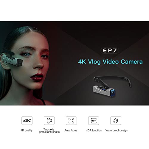 Yuwao Ep7 Head Wearable 4K 60Fps Câmera De Vídeo Visão Em Primeira Pessoa Hands-Free Camcorder App C