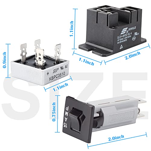 Dewkake Club Car Battery Charger Repair Kit For 48V Powerdrive 1 & 2 Battery Charge, Oem# 17930/22110 #TOP1