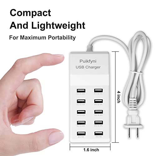 10-Port Usb Charger [Ul Certified] Family-Sized Desktop Usb Rapid Charger，Smart Usb Charger For Multiple Devices Smart Phone Tablet Laptop Computer #TOP5