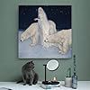 Dark Fantasy Art Wall Art Poster, Neutral Luxury Canvas Print for Living Room Bedroom,Inspired by Edmund Dulac The Dreamer of Dreams 12x12inch(30x30cm) #3