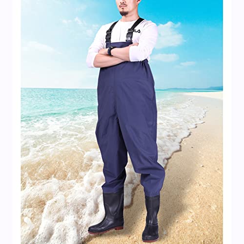 Bbgs Fishing Chest Waders, For Men Women Hunting Chest Waders With Boots Waterproof Breathable Crosswater Bib Pants (Color : Blue, Size : 40) #TOP1