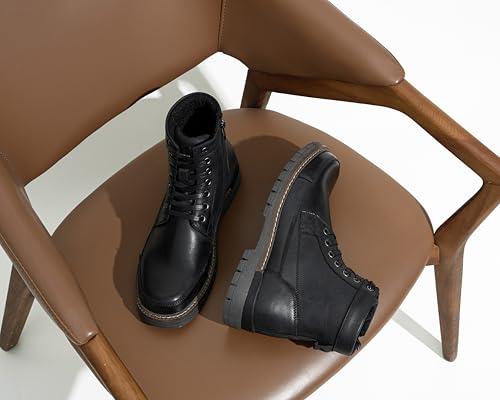 Image of Jousen Mens Boots Casual Motorcycle Boot for Men Chukka Zipper Combat Botas Para Hombre Fashion